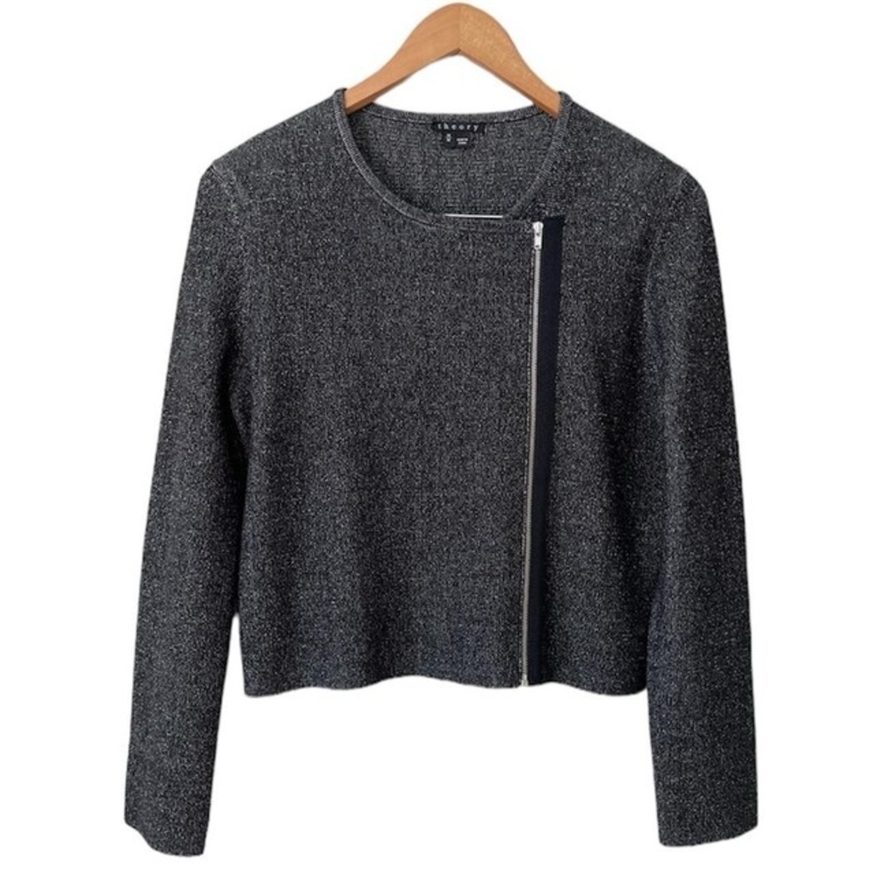 Theory Black and White Textured Jacket